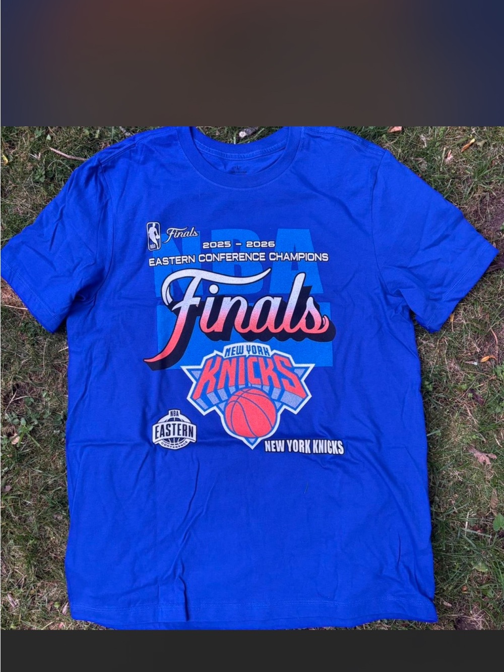 New York Knicks 2025-2026 Eastern Conference Finals Blue Tee